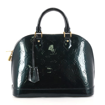 Louis Vuitton Alma Handbag Monogram Vernis GM Green 3011001
