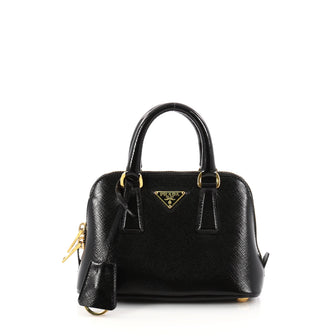 rada Promenade Handbag Vernice Saffiano Leather Mini Black 3012901