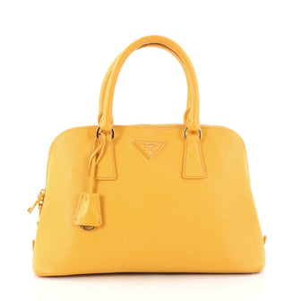 Prada Promenade Handbag Saffiano Leather Medium Yellow 3013201