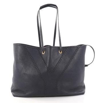 Saint Laurent Neo Reversible Tote Leather Medium Blue 3013801
