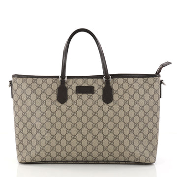 Gucci Convertible Tote GG Coated Canvas Medium Brown 3016204