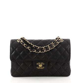 Chanel Vintage Classic Double Flap Bag Quilted Caviar 3017901