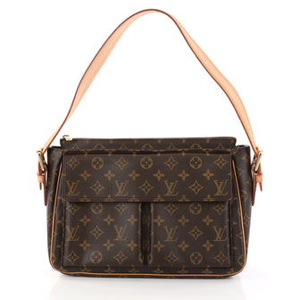 Louis Vuitton Viva Cite Handbag Monogram Canvas GM Brown 3018103