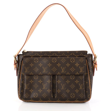 Louis Vuitton Viva Cite Handbag Monogram Canvas GM Brown 3018103