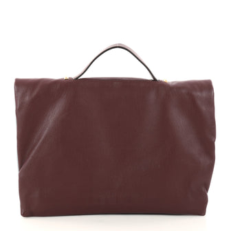 Valentino Top Handle Flap Bag Leather Large Purple 3019305