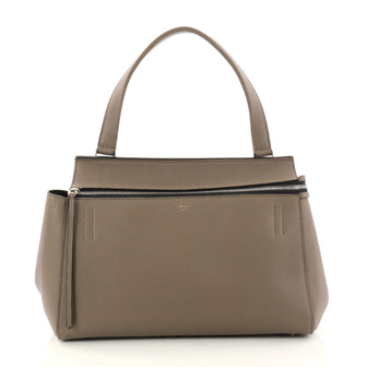 Celine Edge Bag Leather Medium Brown 3020301