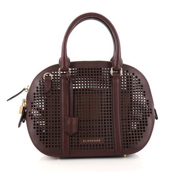  Burberry Orchard Bag Laser Cut Leather Small Purple 3022708