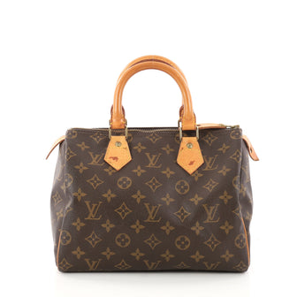 Louis Vuitton Speedy Handbag Monogram Canvas 25 Brown 3028203