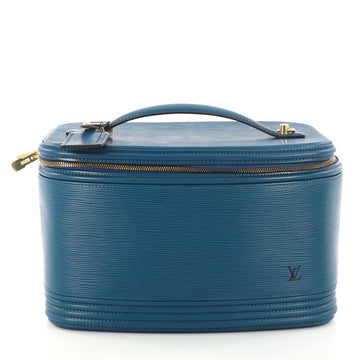 Louis Vuitton Nice Train Case Epi Leather Blue 3028502