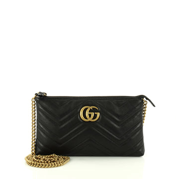 Gucci GG Marmont Chain Shoulder Bag Matelasse Leather Mini