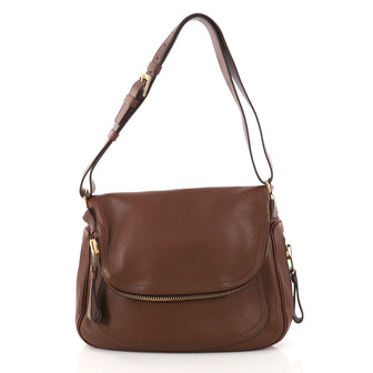 Tom Ford Jennifer Shoulder Bag Leather Medium Brown 3031203