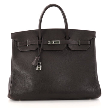 Hermes Birkin Handbag Brown Clemence with Palladium 3033501