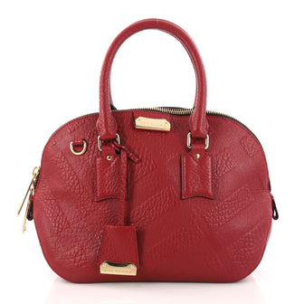 Burberry Orchard Bag Embossed Check Leather Small 30350/01