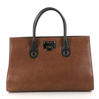 Jimmy Choo Riley Tote Crocodile Embossed Leather Large 30350/07