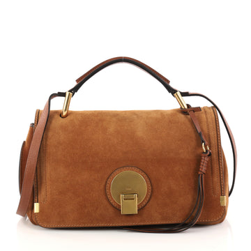 Chloe Indy Double Carry Bag Suede Small Brown 3035701