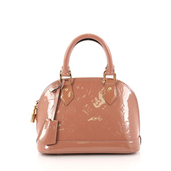 Louis Vuitton Alma Handbag Monogram Vernis BB Pink 3037002