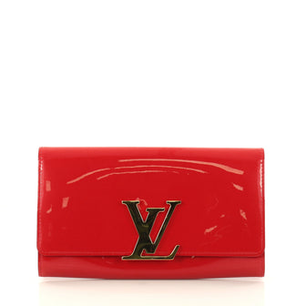 Louis Vuitton Louise Clutch Patent East West Red 3037003