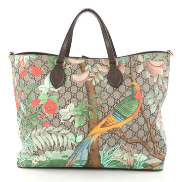 Gucci Convertible Soft Tote Tian Print GG Coated Canvas Medium  3039601