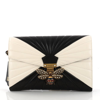 Gucci Queen Margaret Clutch Colorblock Leather 3040002