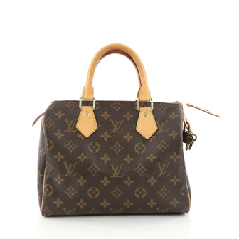 Louis Vuitton Speedy Handbag Monogram Canvas 25 Brown 3040501
