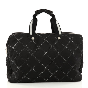 Chanel Travel Line Boston Bag Printed Nylon Medium