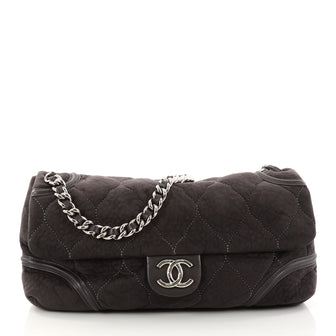 Chanel Rodeo Drive Flap Bag Quilted Microsuede Large 3041902