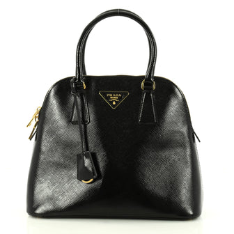 Prada Zip Around Dome Satchel Vernice Saffiano Leather 3042605