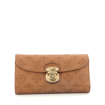 Louis Vuitton Amelia Wallet Mahina Leather Brown 3043103