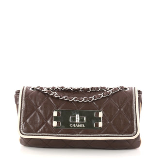 Chanel Mademoiselle Lock Flap Bag Quilted Lambskin East 3043603