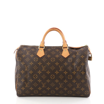 Louis Vuitton Speedy Handbag Monogram Canvas 35 Brown 3043703