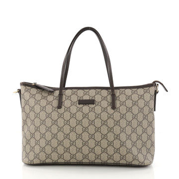 Gucci Convertible Zip Tote GG Coated Canvas Medium