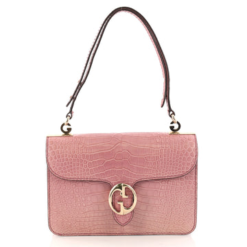 Gucci 1973 Flap Top Handle Bag Crocodile Medium 30449/01