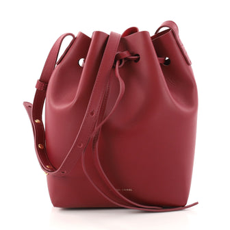 Mansur Gavriel Bucket Bag Leather Mini Red 3047002