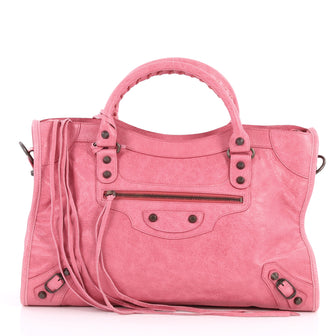 Balenciaga City Classic Studs Handbag Leather Medium