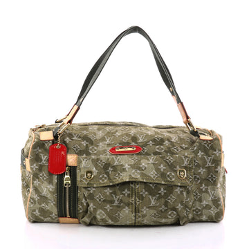 Louis Vuitton Lys Handbag Denim Monogramouflage Green 3047502