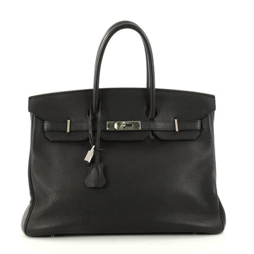 Hermes Birkin Handbag Black Clemence with Palladium 3049901