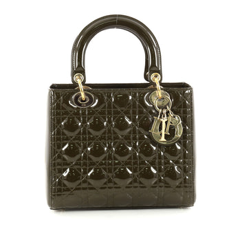 Christian Dior Lady Dior Handbag Cannage Quilt Patent 3050202