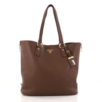 Prada Side Zip Shopper Tote Vitello Daino Large 3051001