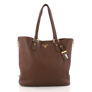 Prada Side Zip Shopper Tote Vitello Daino Large 3051001