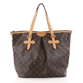 Louis Vuitton Palermo Handbag Monogram Canvas GM Brown 3052701