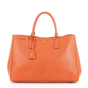 Prada Lux Open Tote Saffiano Leather Large Orange 3052901