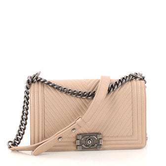 Chanel Boy Flap Bag Chevron Lambskin Old Medium 3053603