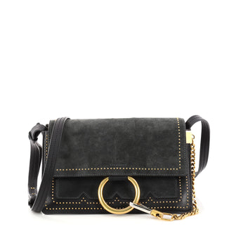 Chloe Faye Shoulder Bag Studded Leather and Suede Small 3053801