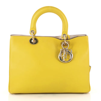 Christian Dior Diorissimo Tote Smooth Calfskin Medium Yellow 3054001