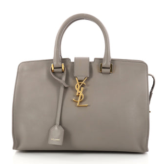 Saint Laurent Monogram Cabas Leather Small Gray 3054202