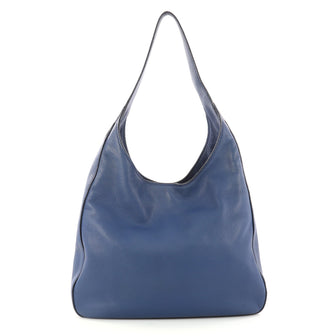 Prada Pocket Hobo Vitello Daino Medium Blue 3055501