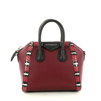 Givenchy Antigona Bag Leather with Snakeskin Mini Red 3057101