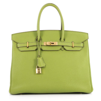  Hermes Birkin Handbag Green Togo with Gold Hardware 35 3057301