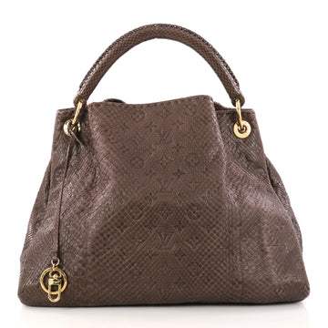 Louis Vuitton Artsy Handbag Monogram Embossed Python MM 3057402