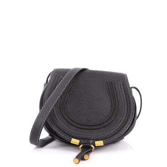 Chloe Marcie Crossbody Bag Leather Mini Black 3057601